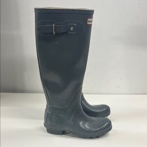 HUNTER Women’s Original Tall Hunter Boots in Grey Size 5